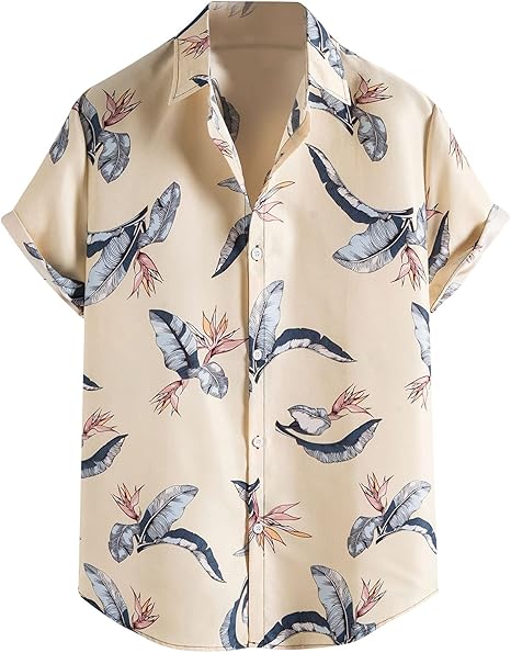 Amazon アロハシャツ メンズ 総柄シャツ ｔシャツ 半袖シャツ 薄手 開襟シャツ 花柄 ゆったり トップス メンズ カジュアル ストレッチ ブランドタグ オシャレ感 熱帯雨林 ハワイスタイル ブルー Xl 食器棚シート オンライン通販