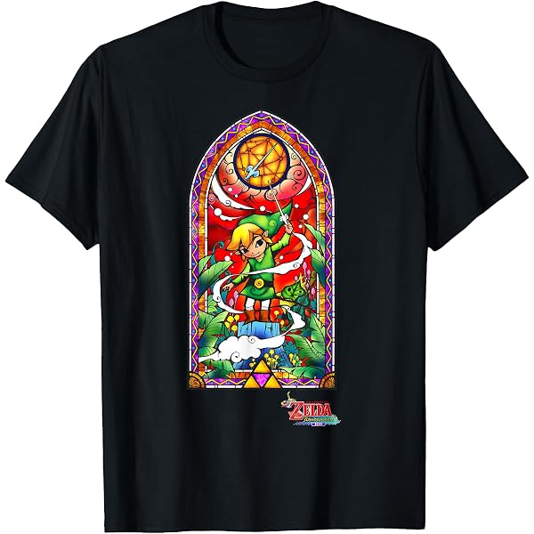 Amazon.com: Legend of Zelda Wind Waker Stained Glass Graphic T