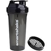 Smartshake Glossy 800 ml/27 oz Protein Shaker Bottle | Silent Mixing | Leak-Proof Shaker Bottle | Shaker Cups For Protein Shakes | Gym Shaker Bottle | Durable, BPA-Free, Dishwasher Safe | Black