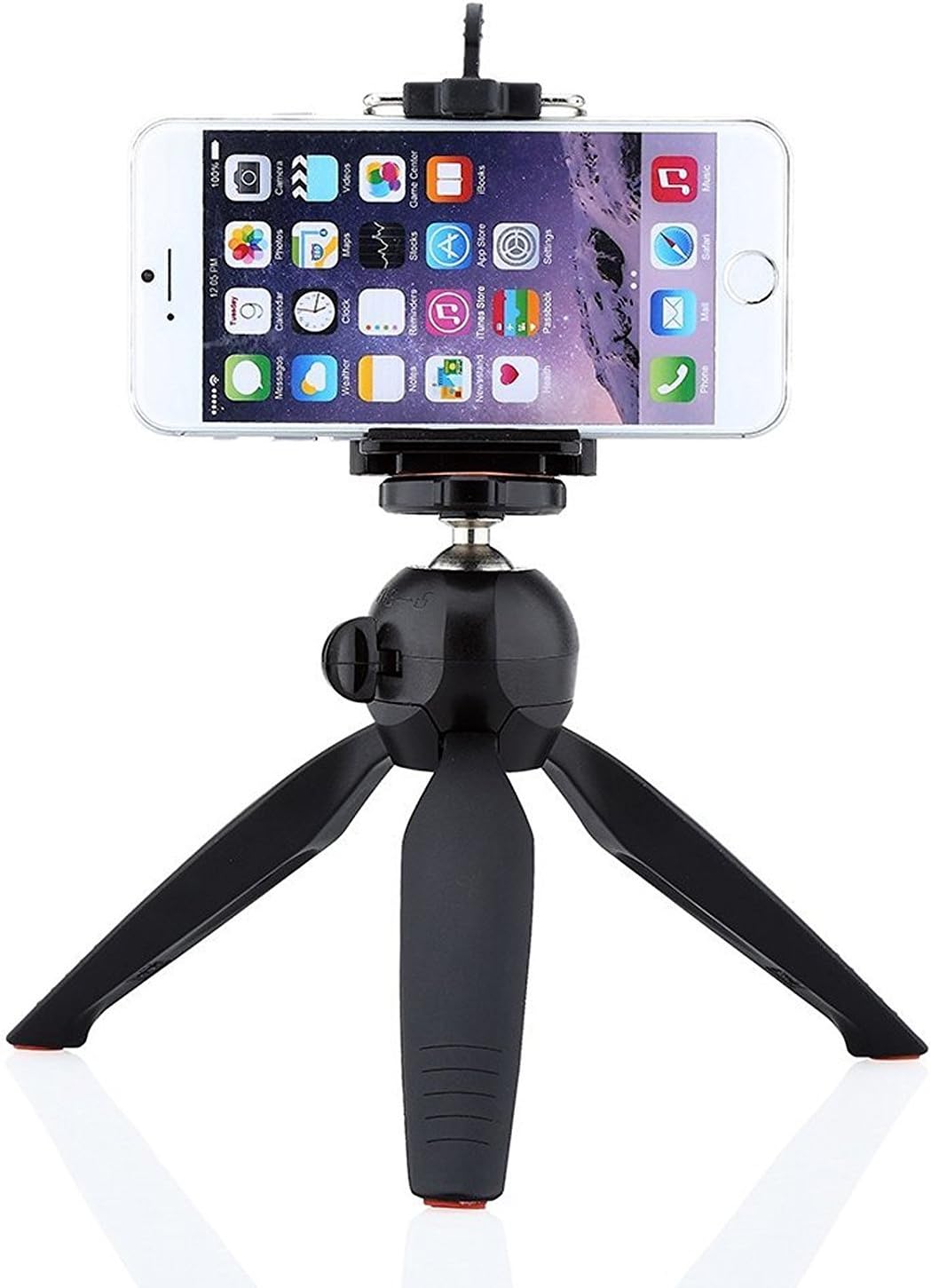 Unifree Mini Tripod Stand+ Universal Mobile Holder / mobile mount Clip, YT-228 for Digital Camera & iPhone, Android Phone Smartphones and Selfie Sticks, DSLR, Go-pro Camera and other Digital camera with universal holder.(Black)(by UNIFREE )