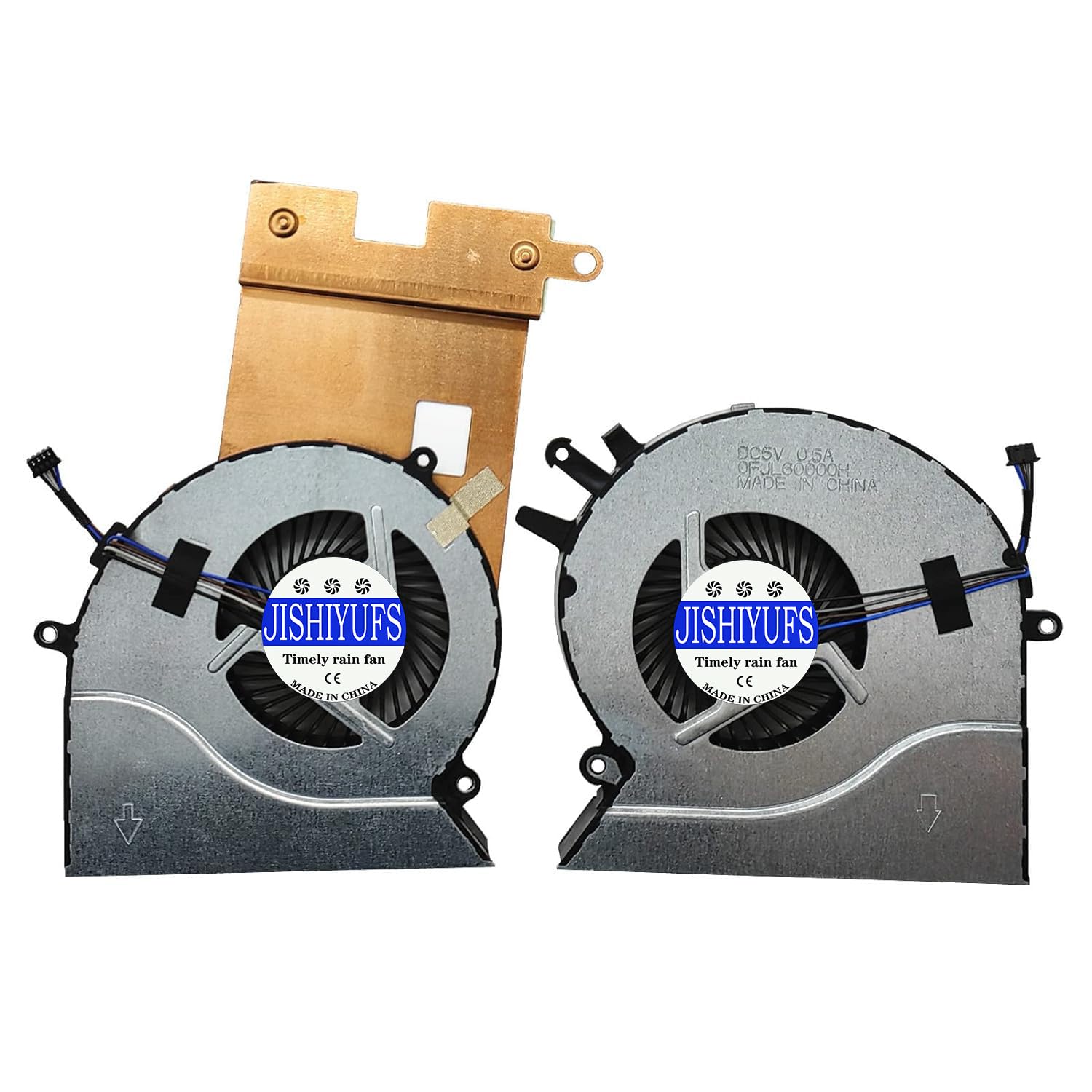 JISHIYUFS New CPU+GPU Cooling Fan for HP Omen 17.3" 17-an 17-an120nr 17-AN010CA 17-AN012DX 17-AN013TX TPN-Q195 Series 0FJL60000H 0FJL50000H 931576-000 1 931 577-001 DC5V 0.5A