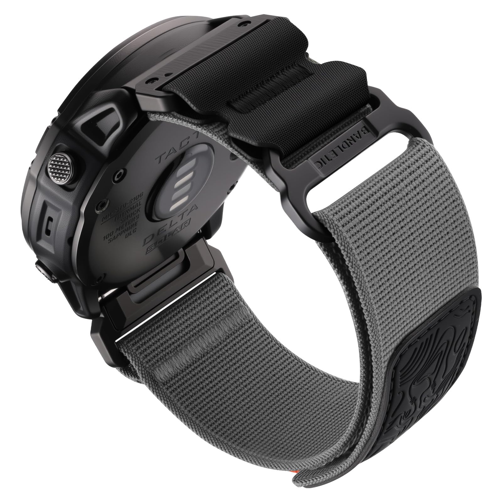 Bandletic Compatible with Garmin Fenix 7X 6X 5X Watch Band - 26mm Quick Fit Rugged Nylon Strap for Fenix 8 51mm /Instinct 2X Solar/Enduro 2 3/Quatix 3/Tactix 7/Epix Pro 2/D2 Bravo Delta/Descent Mk3i