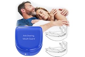 VOXXC Anti-Snoring Mouth Guard 2 Pack, Adjustable Anti Snoring Devices, Snore Stopper, Professional & Reusable Anti Snoring Mouthpiece, Snore Solution for Men & Women