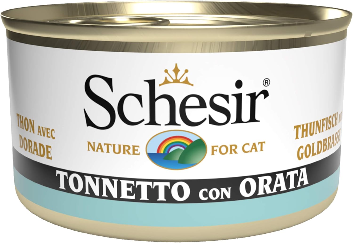 SCHESIR Atún con Dorada, Comida Húmeda para Gato, 85 gr.
