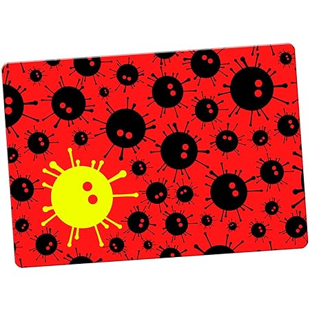 Negro diseño de monstruos con virus imán para nevera, Red Black ...