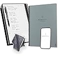 Rocketbook Fusion Reusable Undated Productivity Planner, Letter Size 8.5x11, Gray - Goals, Monthly and Weekly Calendar, Daily To-do List, Lined and Dotted Notes Pages