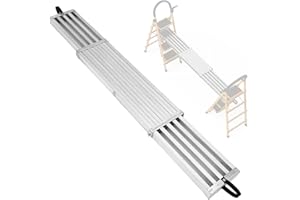 FESTISOUL 8FT-13FT Telescoping Plank, Aluminum Work Platform with Anti-Slip Surface, 440lbs Load Capacity, Extendable Scaffold Plank for Painting Repair Cleaning