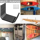PiPaFox 6pk 15" Heavy Duty Garage Hooks Kayak Canoe Wall Mount Hangers view 3