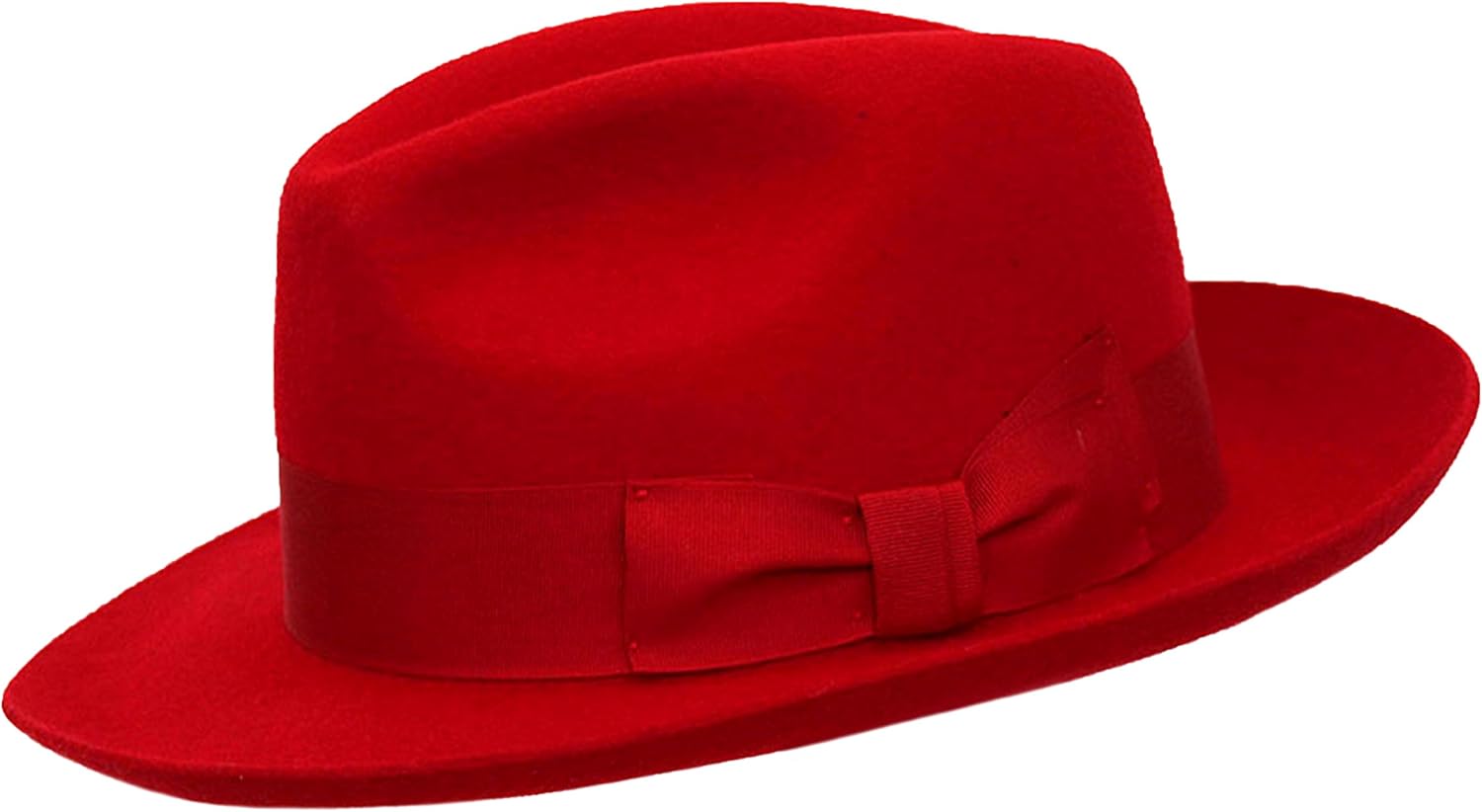 ladies red trilby hats