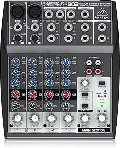 Behringer Xenyx 802 Premium 8-Input 2-Bus Mixer with Xenyx Mic Preamps and British EQs