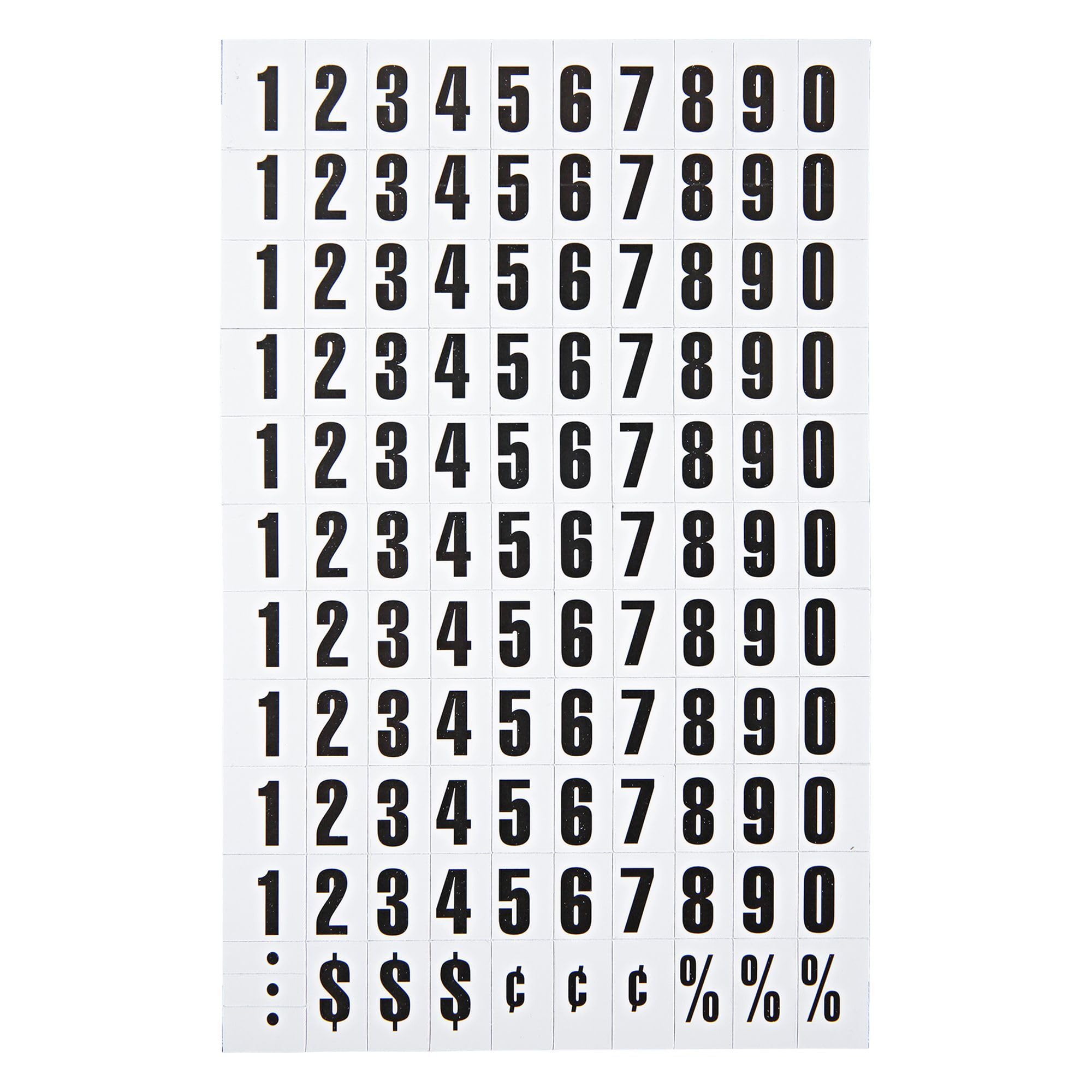 MasterVision Interchangeable Magnetic Board Accessories, Numbers, Black, 0.75" h