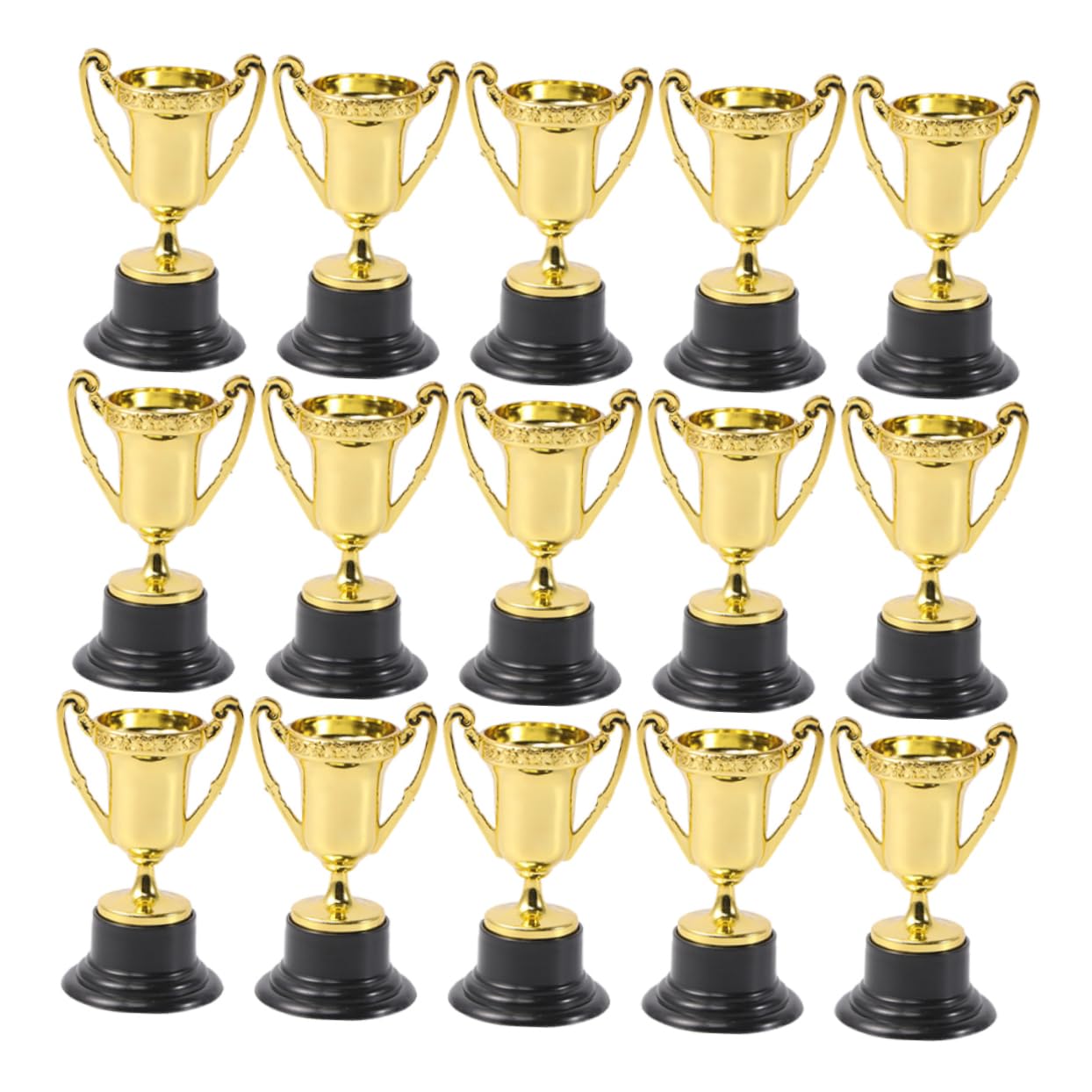 STOBOK Gold Award Trophy Cups: 30 Pack Mini Trophys Toy for Kids, Small Winner Achievement Trophies for Party Favor Props Rewards Winning Prizes Competitions Football Soccer Baseball Award Ceremony