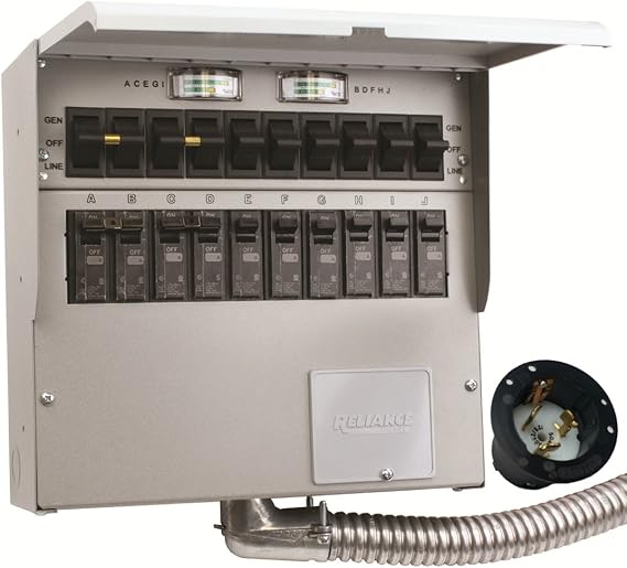 Amazon.com : 510A Pro/Tran2 50-Amp 10-Circuit 2 Manual Transfer Switch
