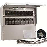 A510A Pro/Tran2 50-Amp 10-Circuit 2 Manual Transfer Switch with Optional Power Inlet