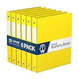 Premium Economy 6-Pack 3-Ring Binders for School or