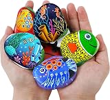 Maridergo 10 Pcs Painting Rocks Smooth Flat River Stones 2-3in 5-8cm view 7