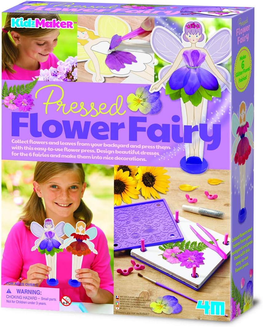 4m 404731 Pressed Flower Fairy Craft Kit Multi Colour Amazon Co Uk Toys Games