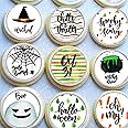 Edible Cupcake Decorations - Witch, Ghost, Spider Set of 48 Toppers - Halloween Cake Picks for Theme Birthday Party Favors and Supplies