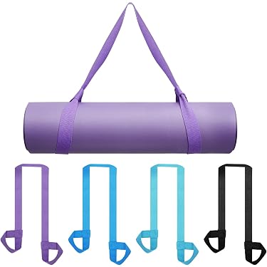 Sangle De Tapis De Yoga – Lot De 3, Réglable 170 X 3,8 Cm, Polyester Coton, Multicolore, Transport Facile