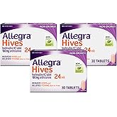 Allegra Hives Antihistamine 24-Hour Tablets, Non-Drowsy Hive Reduction and Hive Itch Relief, 180 mg Fexofenadine HCI, 30-Count, 3 pk