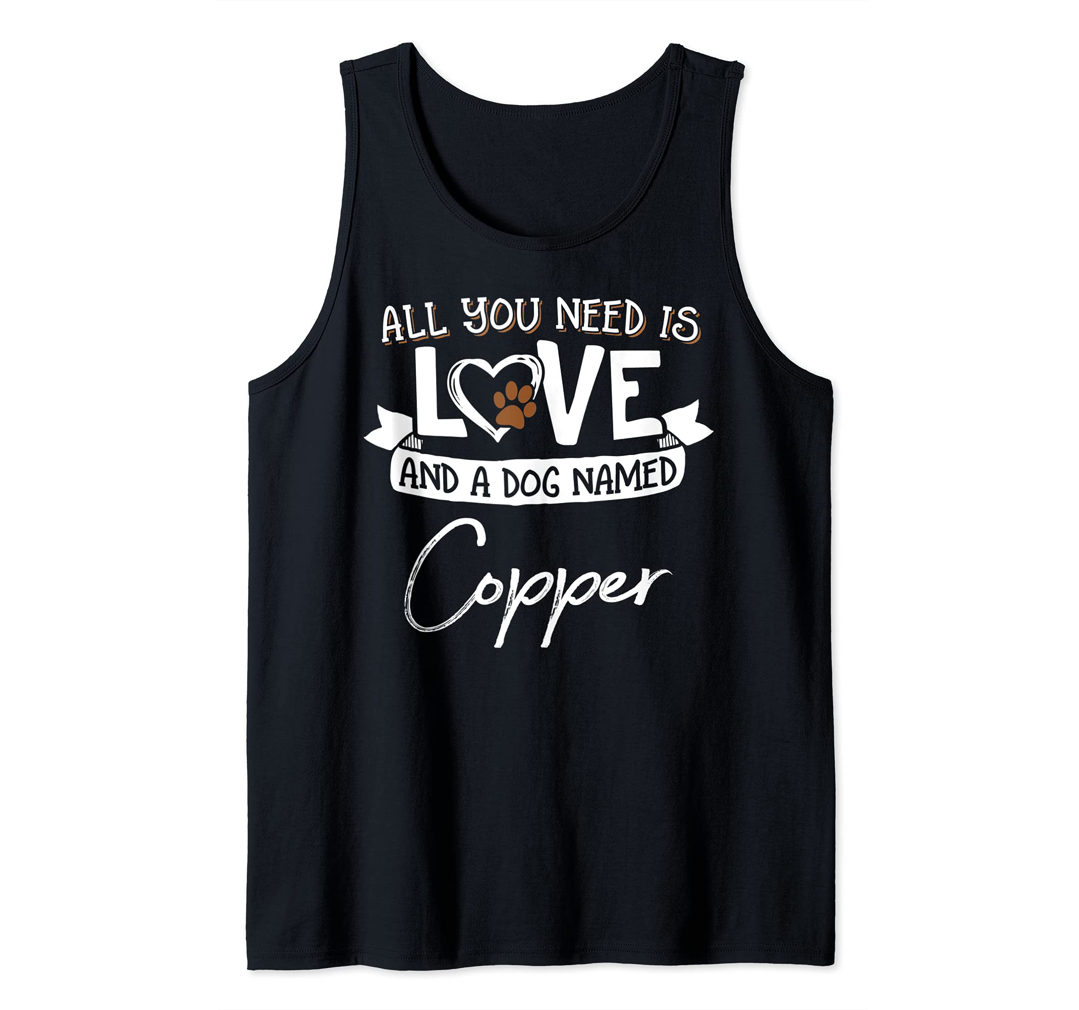 Cute Dog Named Copper Design for Women and Men Tank Top