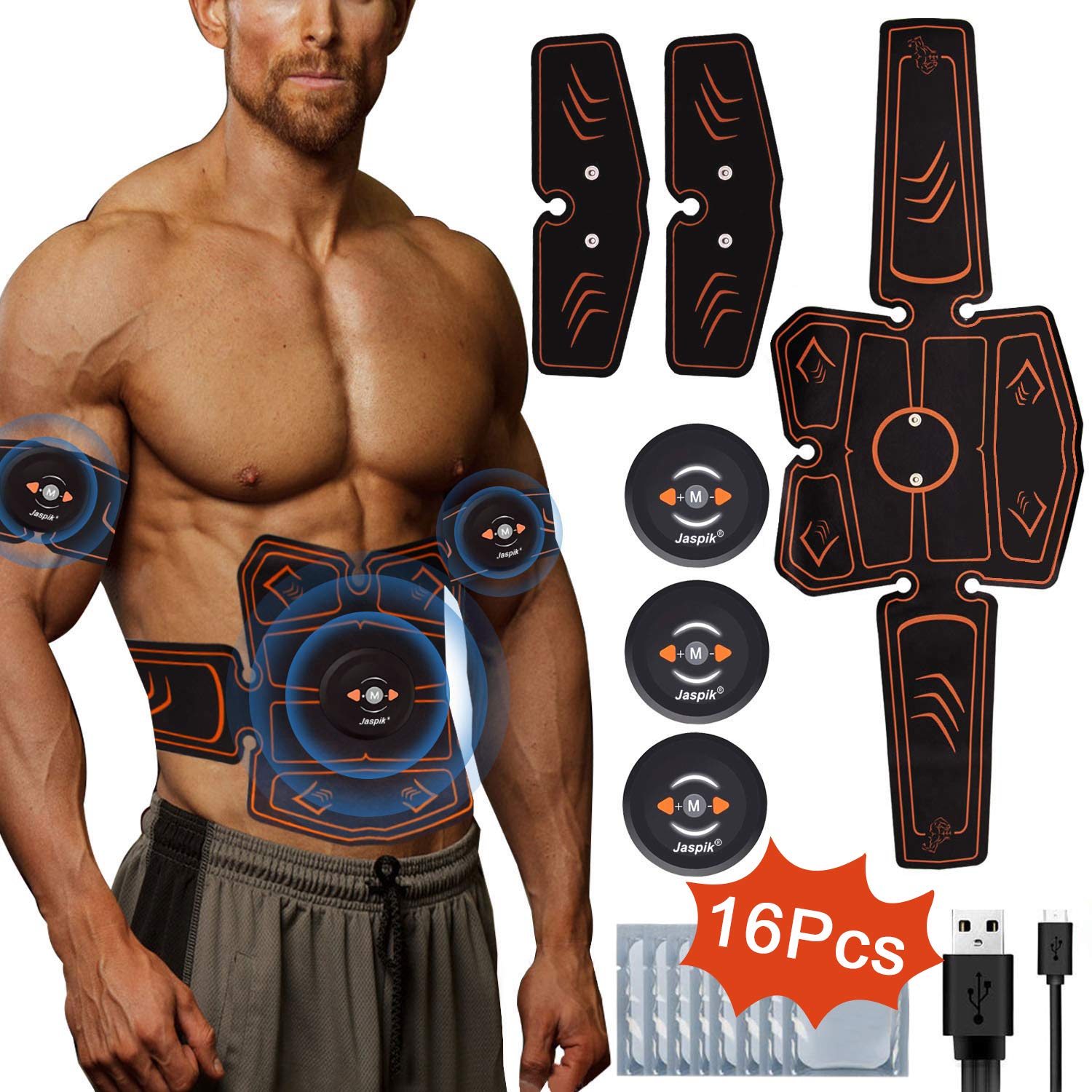 Abdominal Muscle Stimulator, Jaspik ABS Trainer EMS Wireless Abdominal