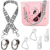 LETGO Strap for Bogg Bag Accessories Adjustable Shoulder Crossbody Straps,4 Pack Inserts Hooks Keychain Keyholder Charm