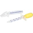 Ezy Dose Kids Oral Liquid Medicine Dropper and Spoon Kit, For Baby & Toddler, 5mL/1 TSP Capacity, Calibrated, Colors May Vary