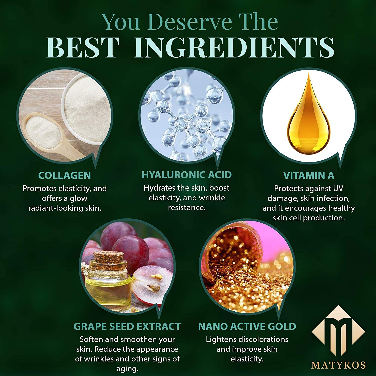 Under Eye and Forehead 24K Gold Patches - Anti-Aging Collagen Hyaluronic Acid Pads Helps Reducing Puffiness & Wrinkles & Dark Circles Bags - Gel Bags With No Parabens, Hidden Chemicals, Side Effects: Beauty