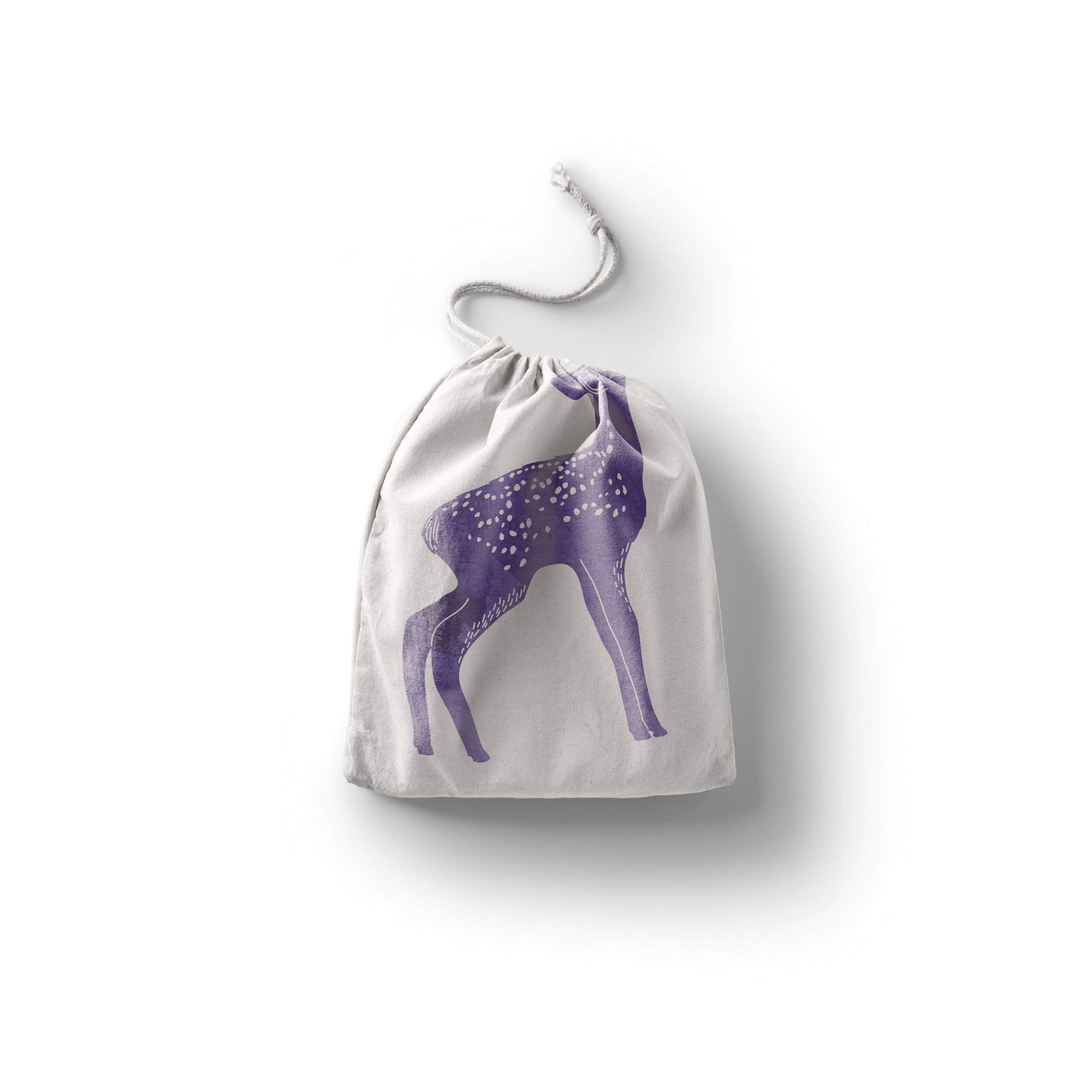 Bonamaison Printed Cotton Produce Bag with Drawstring, Reusable Grocery Bag, Biodegradable Eco-Friendly Bags, Travel Pouch, Sachet Bags, Shopping Bag, Eco Friendly, Foldable, Size: 30x40 Cm