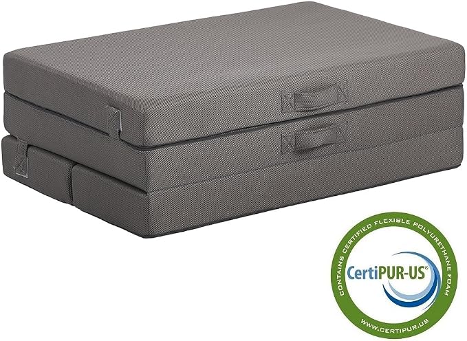 Amazon.com: Folding Mattress Guest Bed Camping Cot Tri-Fold 4" Foam