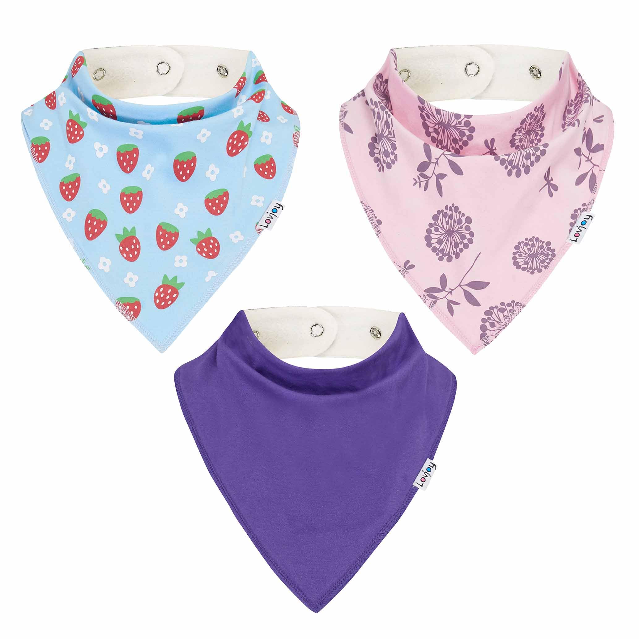 Lovjoy Large Bandana Bibs for Children 4+ Years/Special Needs Bibs/Suitable for Children, Teens and Adults/Adjustable Neck Size (Set 04)