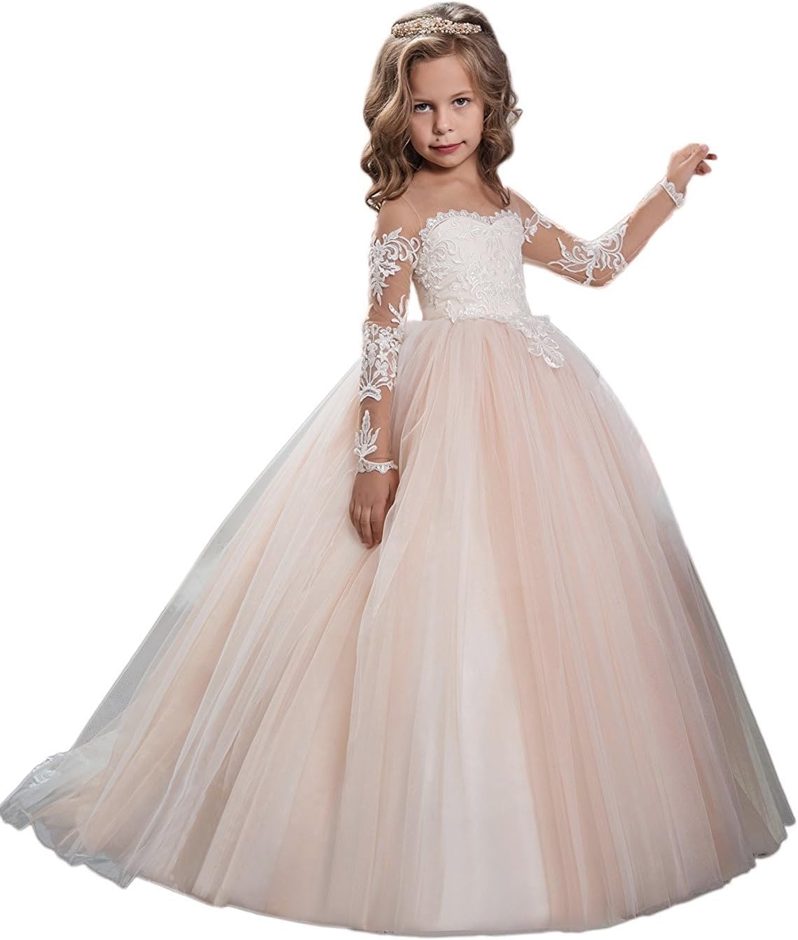 HotGirls Baby Princess Bridesmaid Flower Girls Dresses Wedding Prom Gown