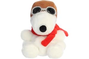 Aurora® Adorable Peanuts® Palm Pals™ Flying Ace Stuffed Animal - Officially Licensed Toys for All Snoopy Fans - Nostalgic Gift for Adults and Birthday Celebrations - White 5.5 Inches