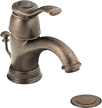 Moen 6102ORB Kingsley - llave de baño de arco bajo con mango (bronce