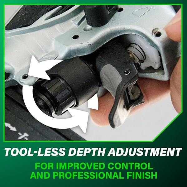 METABO HPT BRAD NAILER, PRO-PREFERRED LIGHTWEIGHT PNEUMATIC POWER NAILER FOR PRECISION TRIM WORK AND FURNITURE BUILDING, ADJUSTABLE DEPTH, 18 GAUGE, 5/8″ UP TO 2″ BRAD NAILS, NT50AE2