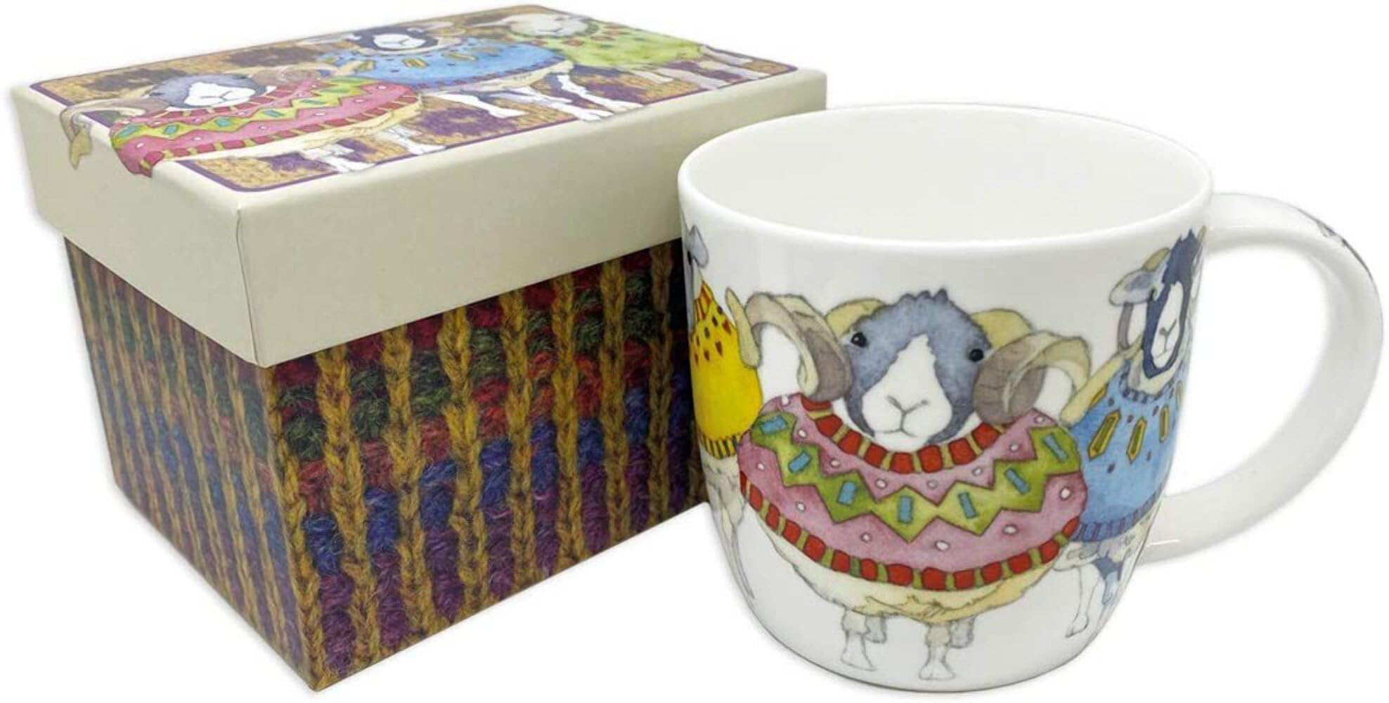 Emma Ball Bone China Mug with Gift Box 350ml Sheep in Jumpers