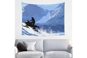 BEIVGOXL Snowmobile Printed Vintage Tapestry 29x37in Inches - Wall Hanging for Bedroom Aesthetic, Room Decor, Bedroom Living 