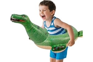 HOHQB Lifelike Inflatable Dinosaur Pool Floats Kids, Swimming Pool Ring ，Kids Pool Toys for Toddlers Ages 3-12 Boys Girls