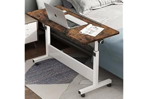 WXJHL Small Standing Desk Adjustable Height, 31.5inch Small Folding Desk for Small Space, Portable Laptop Desk, Home Office Desks with Wheels, Small Computer Rolling Desk