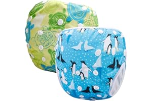 Storeofbaby Reusable Baby Swim Diapers Swimming Pants for Newborn Toddlers 0-3 Years