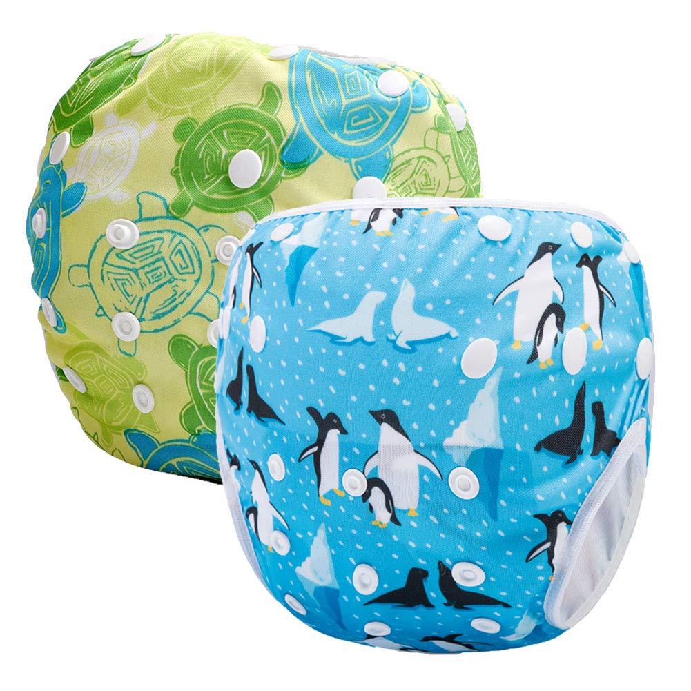 Storeofbaby 2pcs Reusable Baby Swim Diapers Stylish Swim Pant for