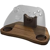TOCCOOL Bamboo Controller Holder Stand Compatible with PS4, PS5, Xbox Series X/S, Switch Pro, 8BitDo Pro 2, Universal Desk Game Accessories (Dark Brown)