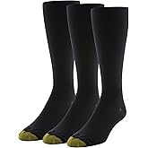 GOLDTOE Men's Mild Compression Over The Calf Socks, Multipairs