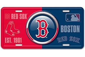 FANMATS 43218 Boston Red Sox Embossed Metal License Plate