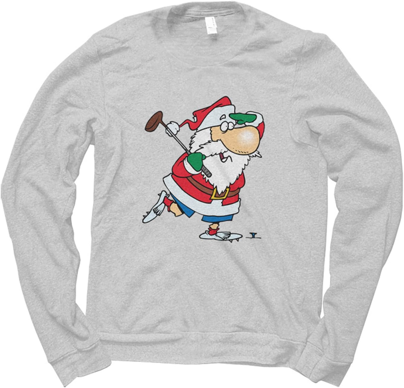 Dope Apparel Santa Golfing Christmas Grey Jumper