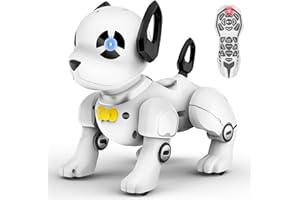 SUPIREO Remote Control Robot Dog Toy, Programmable Smart Interactive Robotic Pets, RC Stunt Robot Toys Dog Imitates Animals Music Dancing Handstand Push-up Follow Functions for Kids Boys Girls