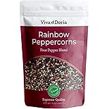 Viva Doria Rainbow Blend Peppercorn, Steam Sterilized Whole Black Pepper, Whole Green Pepper, Whole Pink Pepper, Whole White 