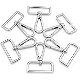 15 Pcs Metal Swivel Lobster Clasp Claw Push Gate Snap Hooks for DIY Crafts Keychain Purse Handbag Making (Silver,1-1/2 inch)