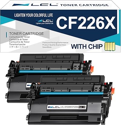LCL 26A 26X High Yield Black Toner Cartridge for HP M402 M426 Series (2 Pack)
